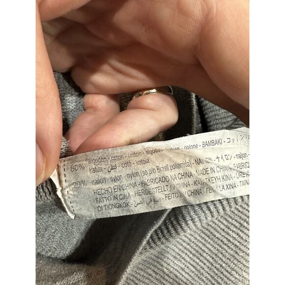 Zara Women's Gray Ribbed Long Sleeve Sweater Crewneck Textured Size MEDIUM - Picture 6 of 6
